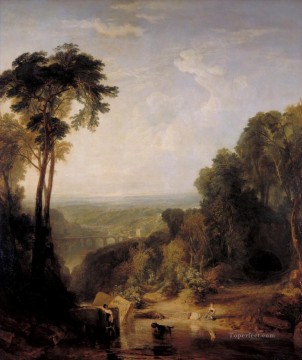 Turner Painting - Cruzando el arroyo romántico Turner